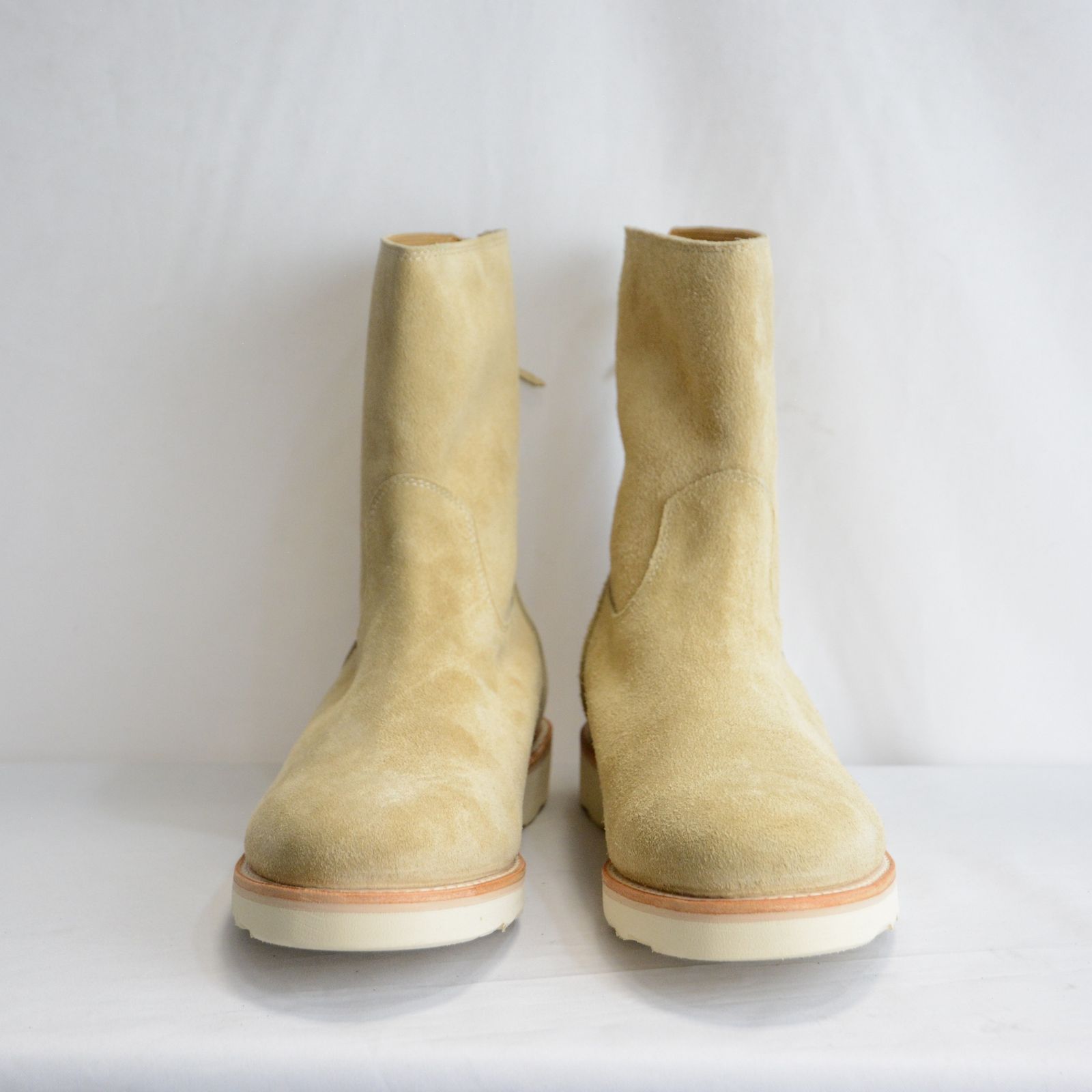 MINEDENIM - Suede Leather Back Zip Boots （BEIGE） / スエード
