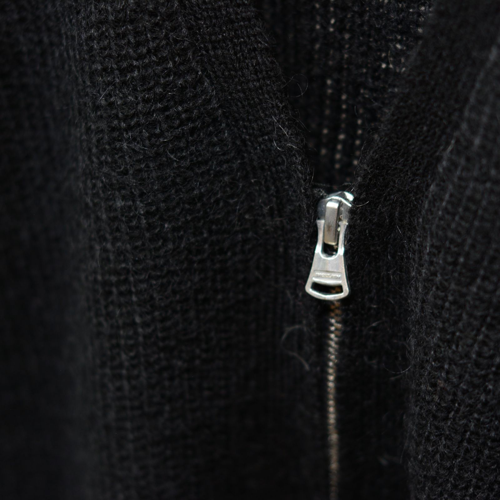 ISAMU KATAYAMA BACKLASH - モヘアニット ジップカーディガン （BLACK