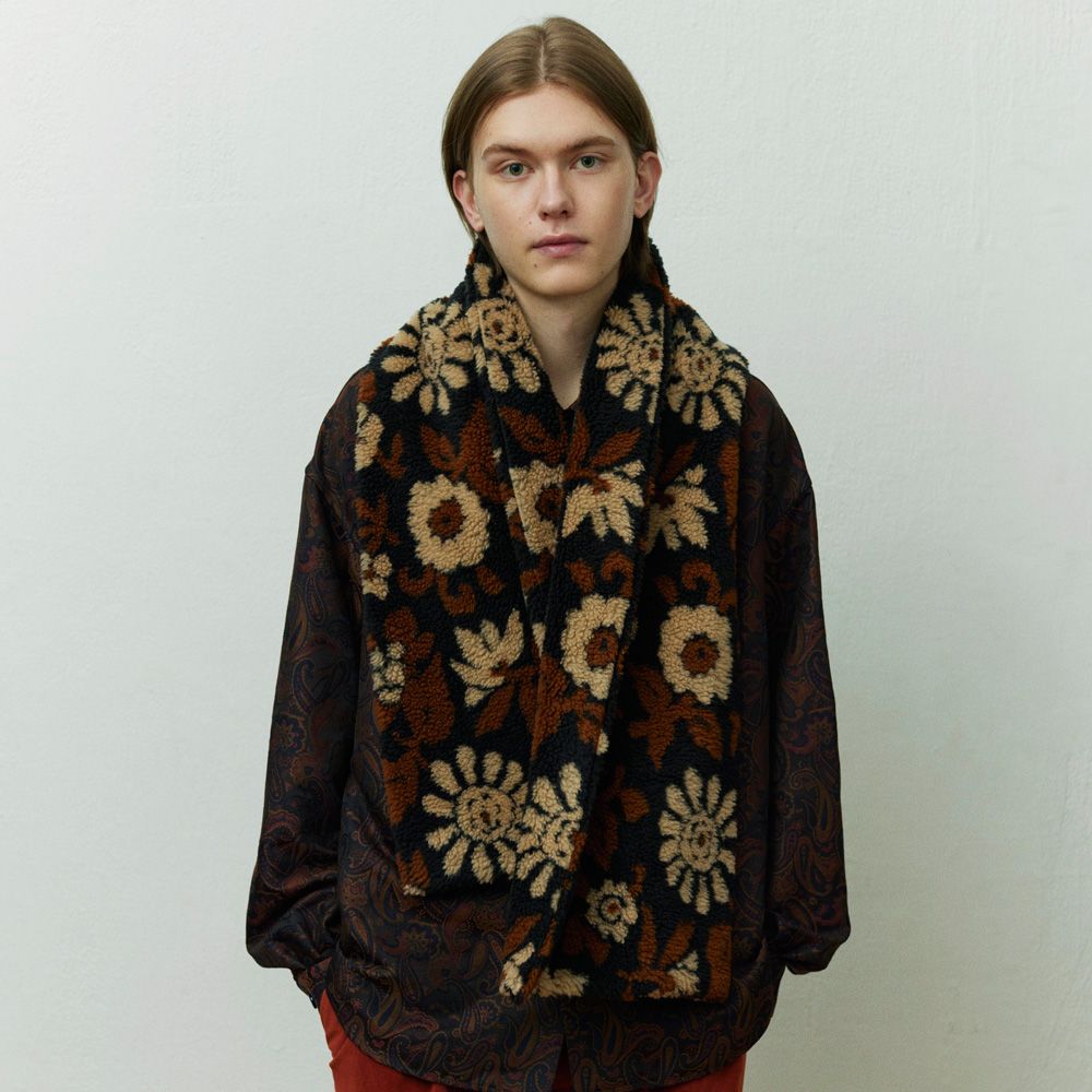 superNova. - Flower camo jacquard boa muffler / マフラー