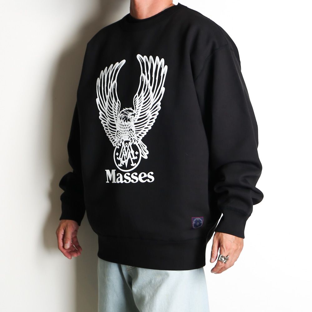 MASSES - 【ラスト1点-サイズL】 × M&M / SWEAT CREW EAGLE M - Black