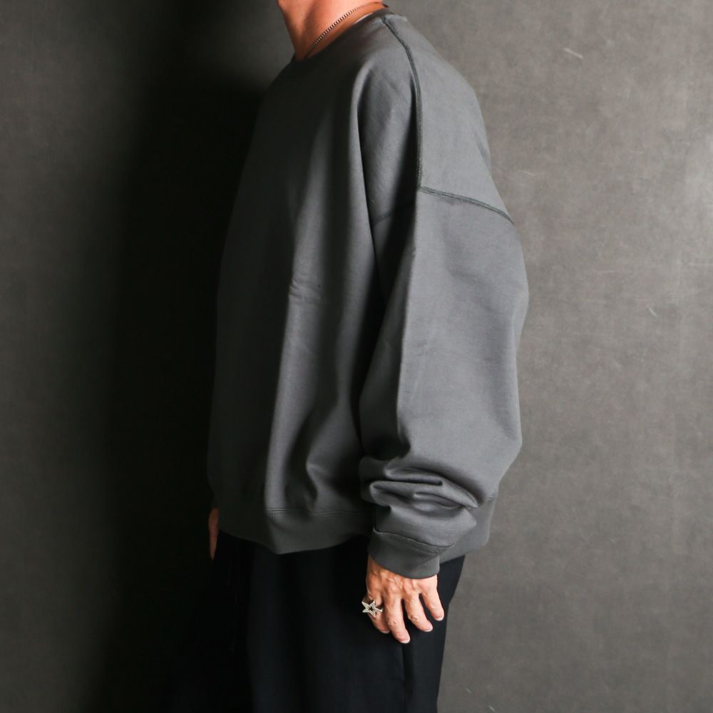 MARKAWARE - HUGE SWEAT SHORT - FOREST GREY / オーガニックコットン