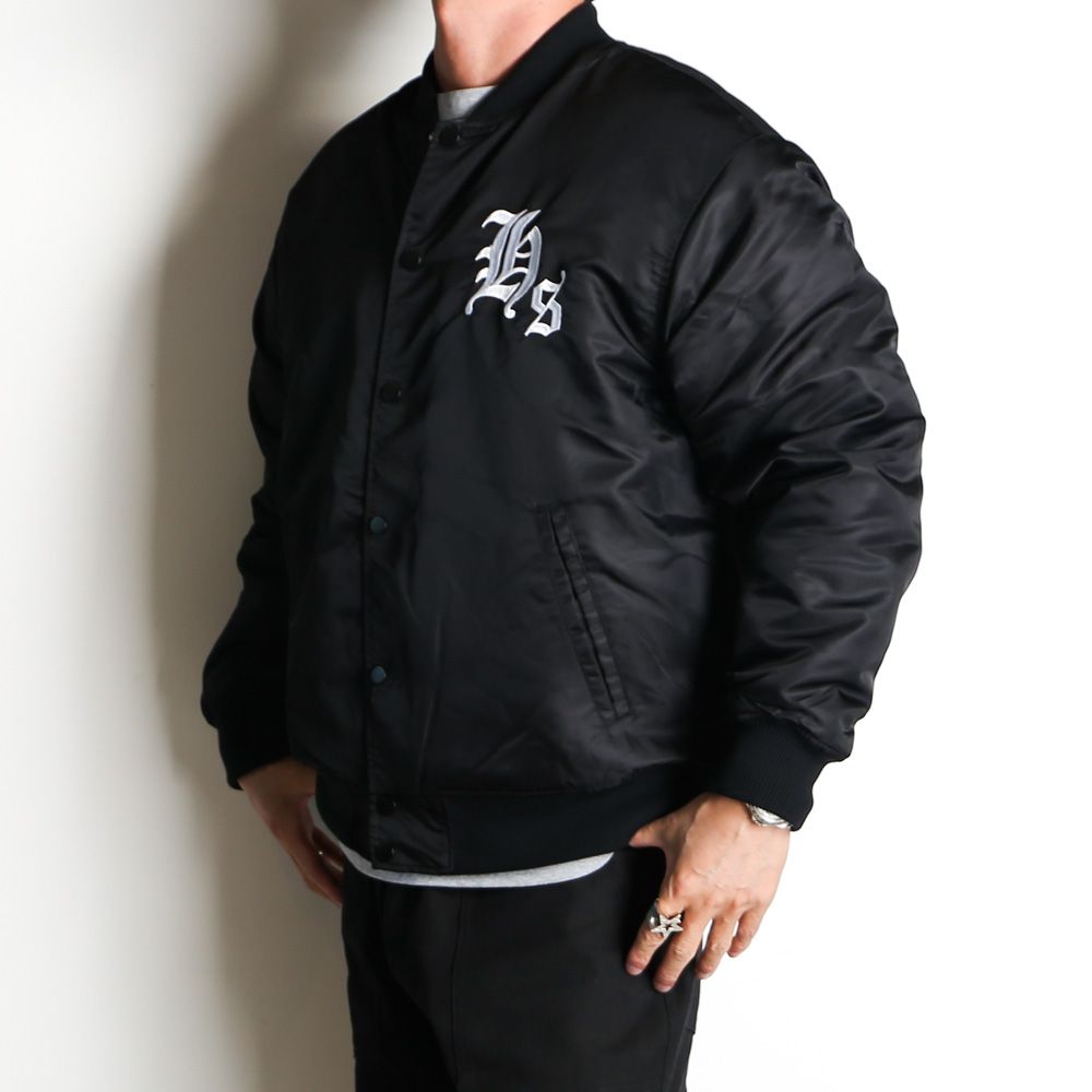 HideandSeek - Nylon Varsity Jacket(24aw) - BLK / ナイロン バー