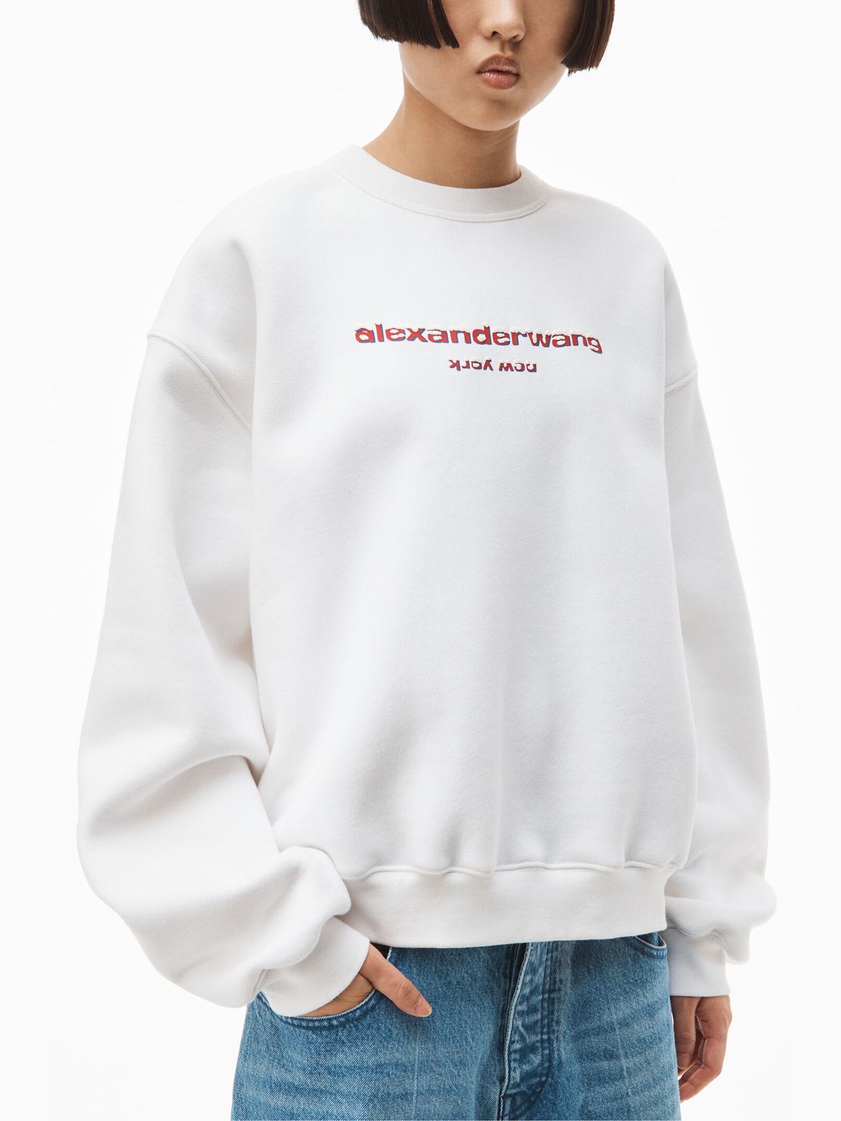 alexander wang - 【ラスト1点】 CREWNECK SWEATSHIRT WITH GRAPHIC