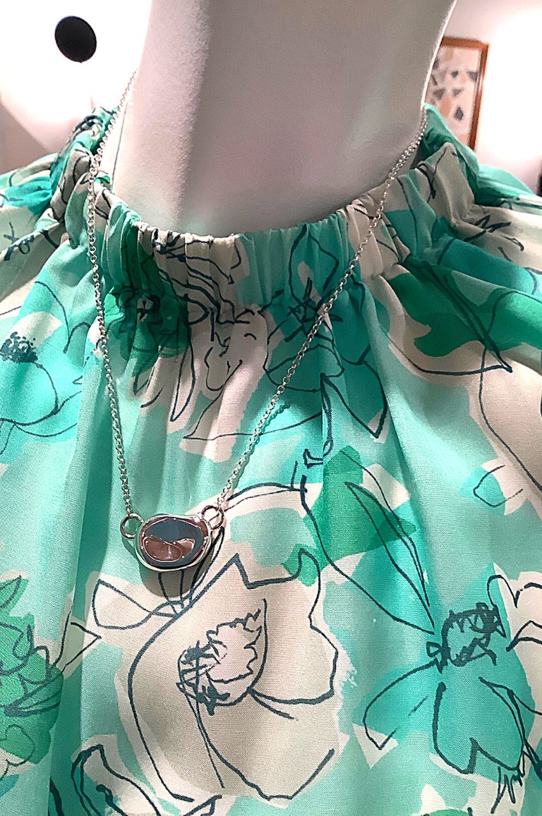 TOMORROWLAND - ピオニープリント ギャザーネックブラウス (グリーン