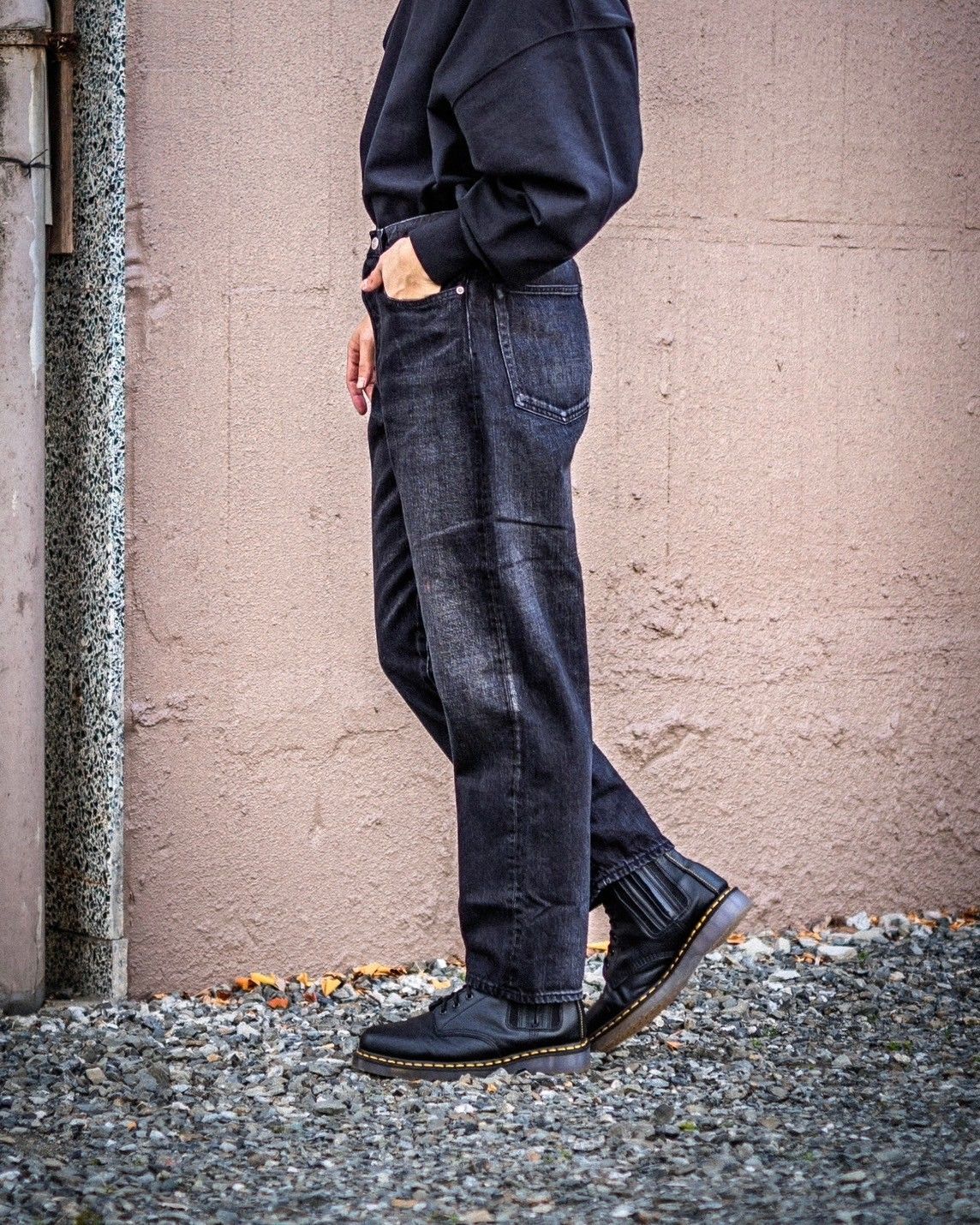 グラフペーパー Selvage Denim Five Pocket Tapered Pants(DARK FADE