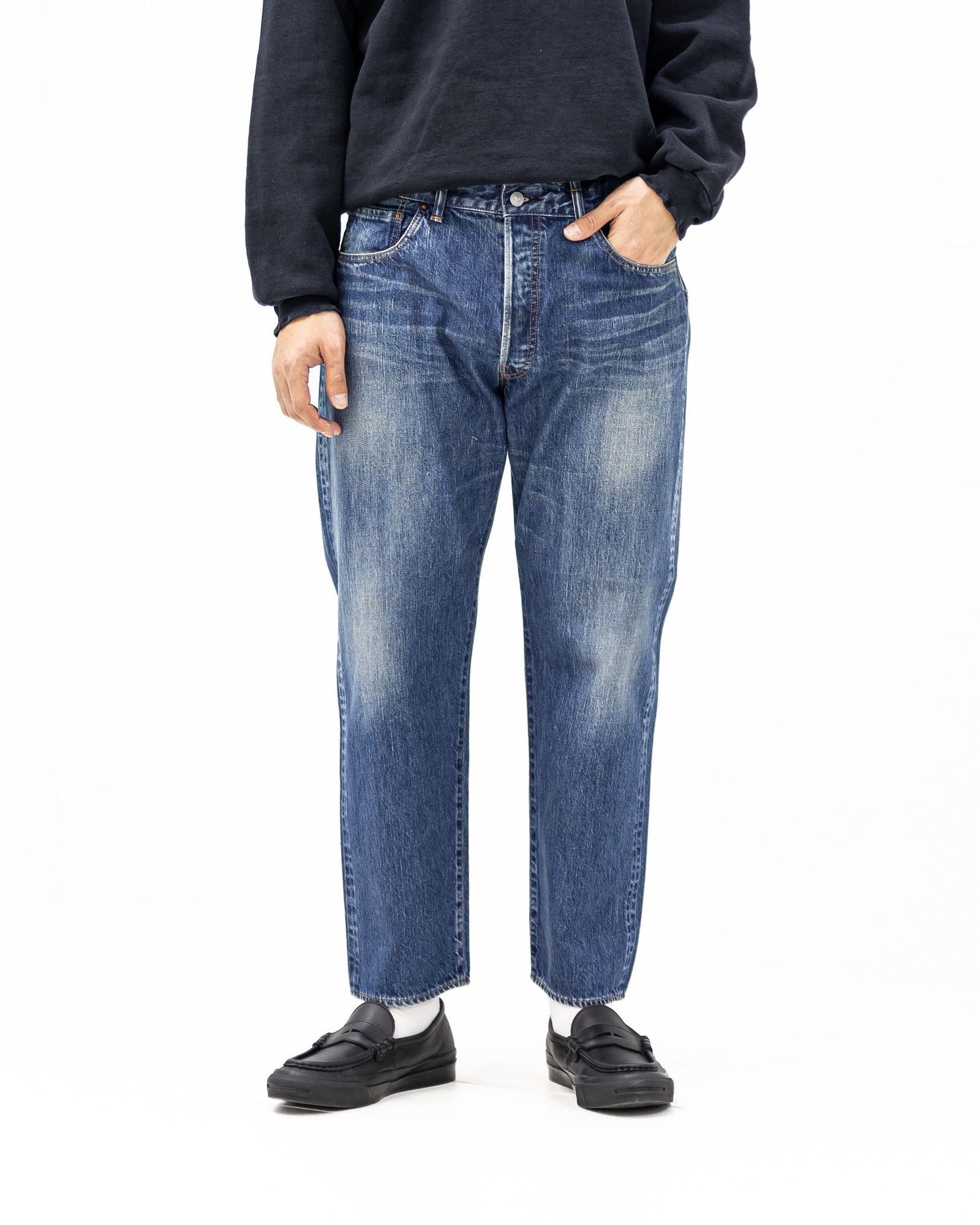 A.PRESSE - アプレッセ 2026 STYLE1 Washed Denim Pants E (AP-4004