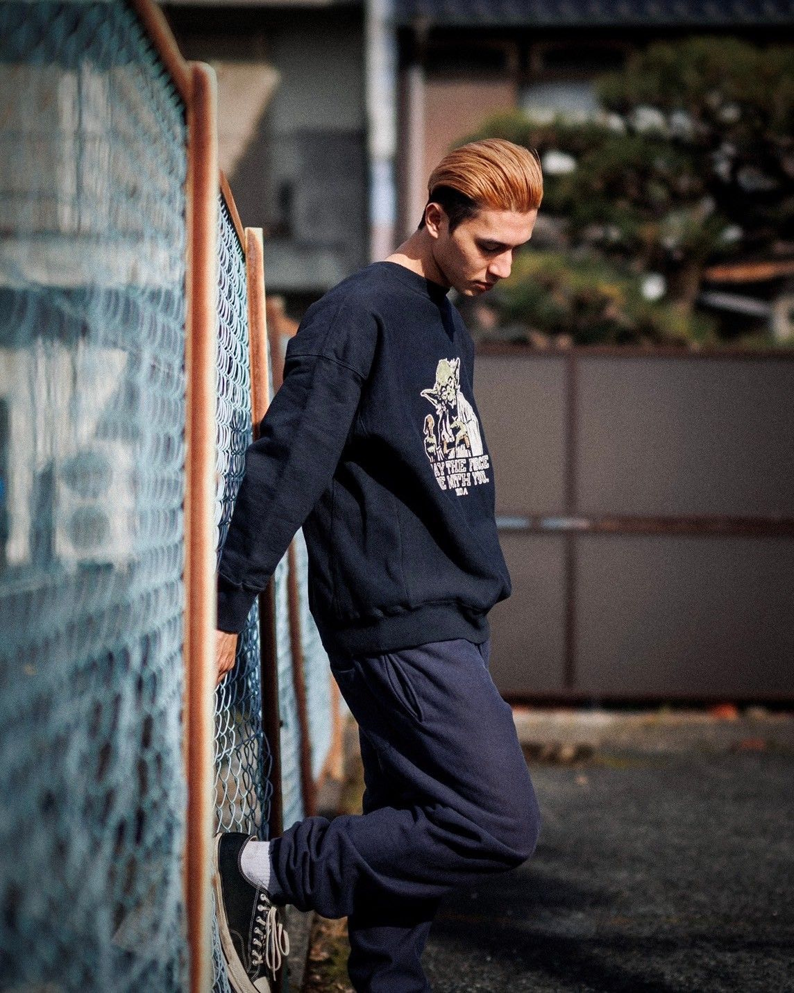 BOWWOW - BOW WOW バウワウ YODA SWEATSHIRTS(BW242-YSS)BLACK DAMAGE