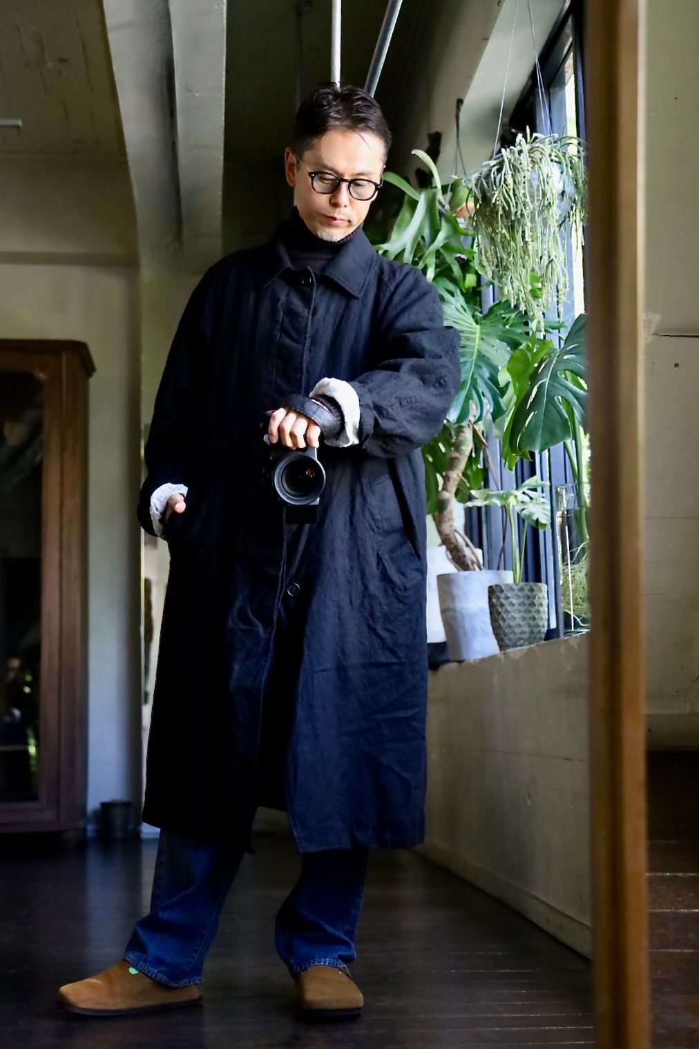 COMME des GARCONS HOMME ウールサージ縮絨コートスタイル2024.10.10