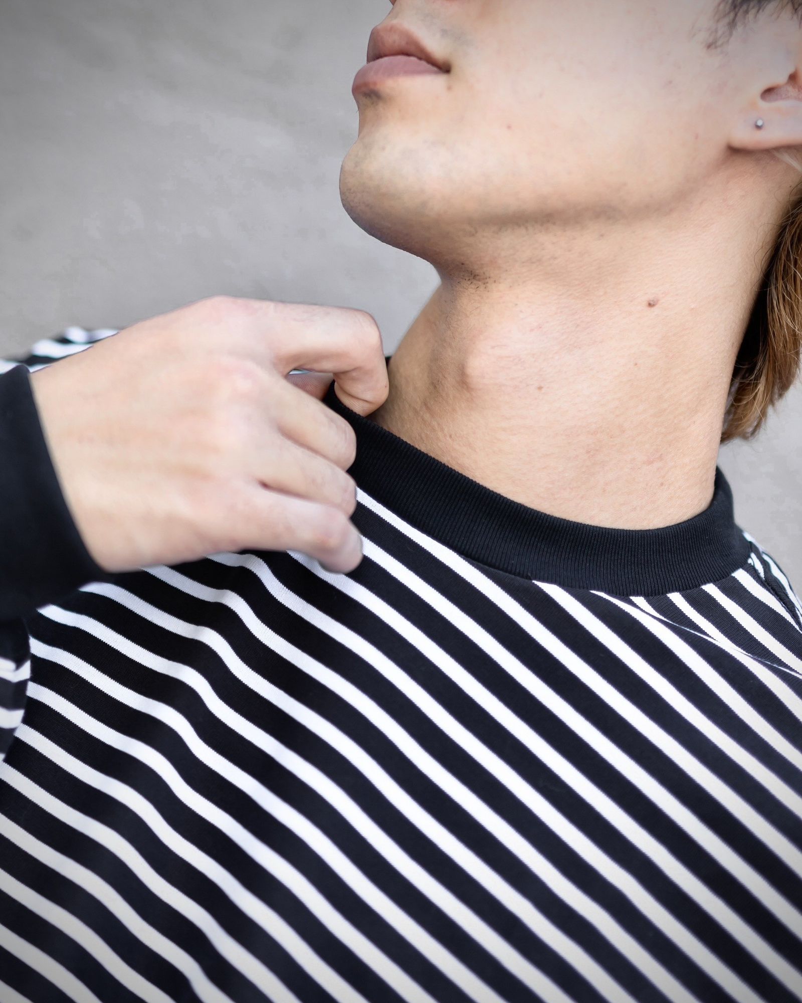 is-ness BALLOON STRIPES LONG SLEEVE T-SHIRT MARKスタイル | 5215 | MARK