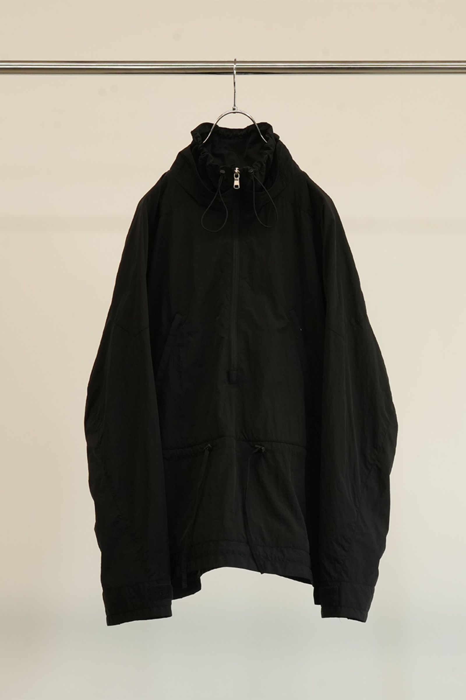ANCELLM - NYLON PULLOVER JACKET | BLACK | ナイロンジャケット