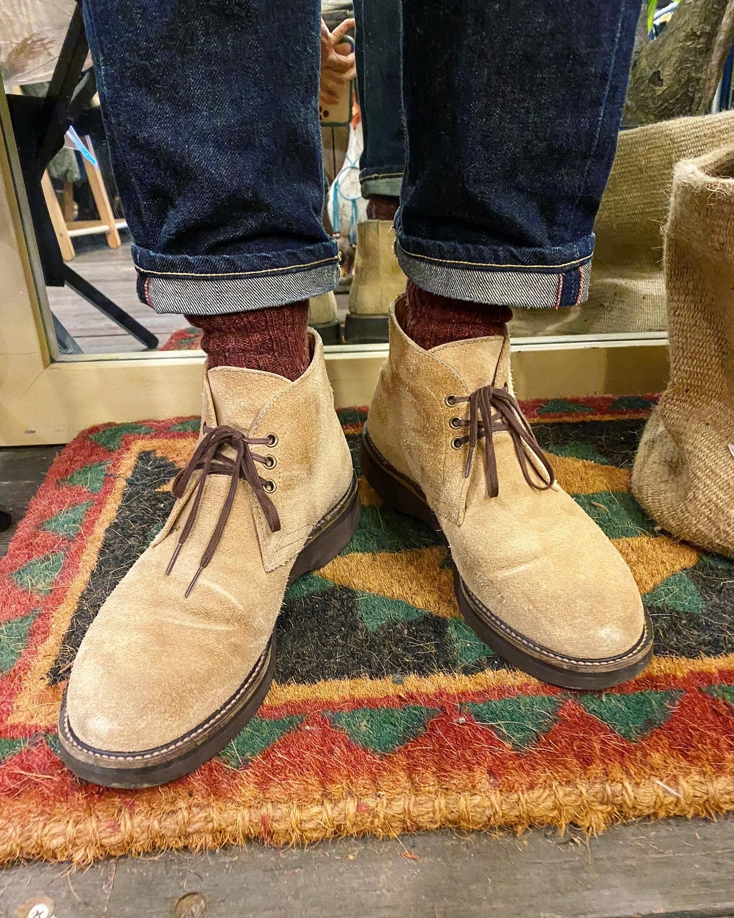 HORWEEN CALICO SUEDE スエードチャッカブーツ | NARO CLOTHING