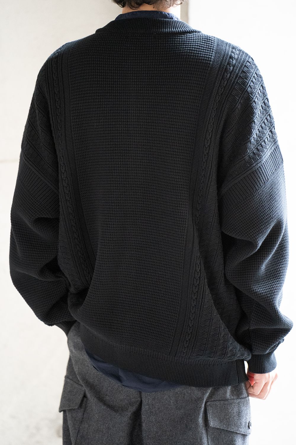 YASHIKI - 【ラスト1点】【22AW】Yukisora Cardigan(BLACK) | Salty