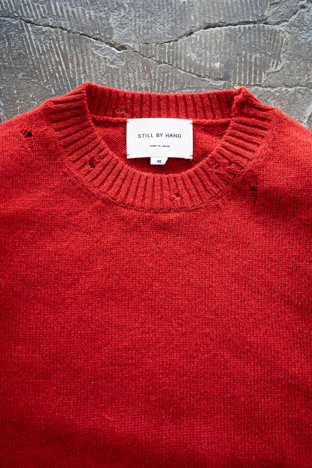 STILL BY HAND - 【ラスト1点】【25AW】ダメージクルーネックニット