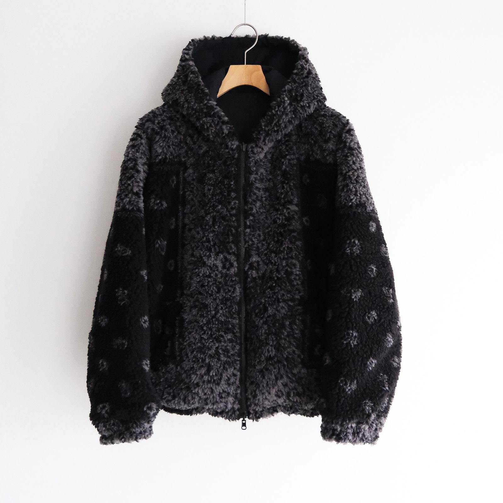 NOMARHYTHM TEXTILE - DYG Reversible Sherpa Hoody -ブルゾン-（Black