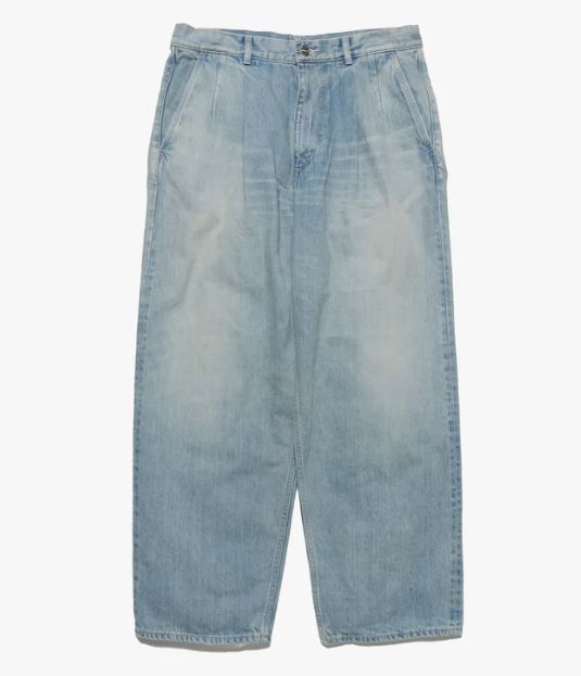 Graphpaper - Selvage Denim Two Tuck Pants -LIGHT FADE- / BLACK