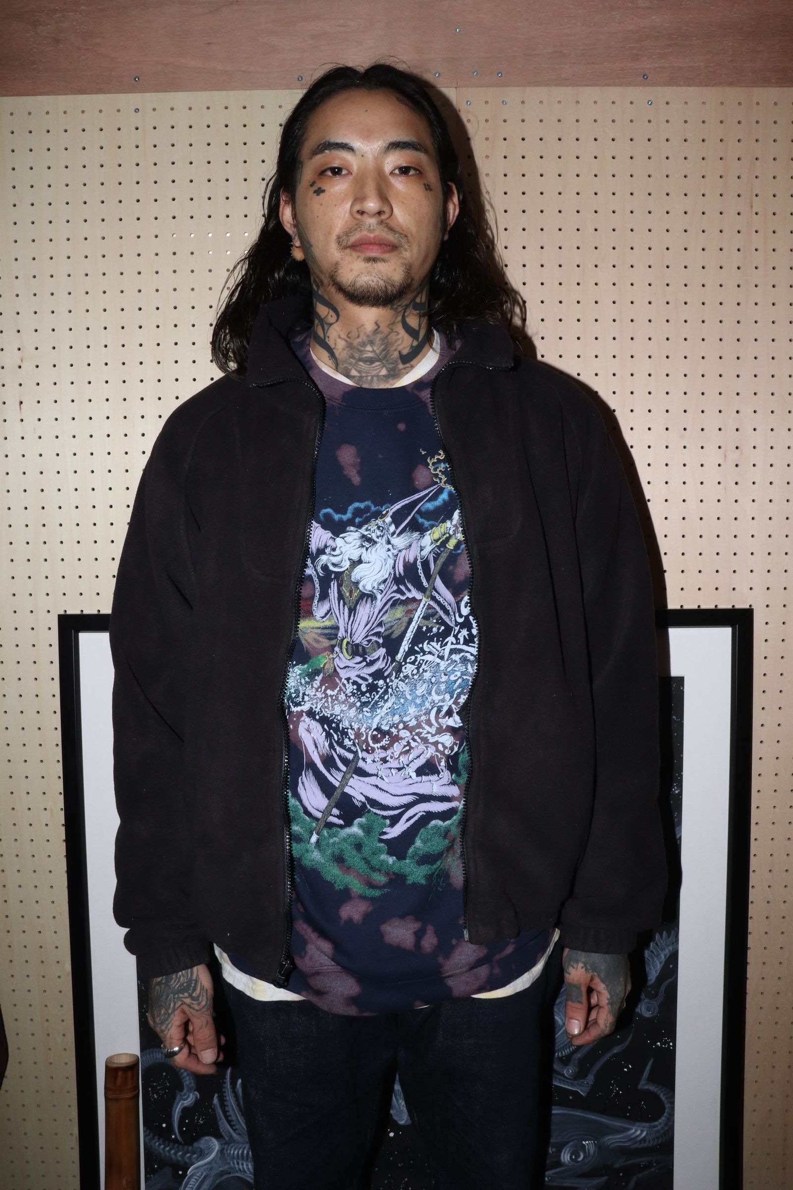 exodus - WIZARD TIE DYE SWEAT SHIRT / NAVY / タイダイスウェット