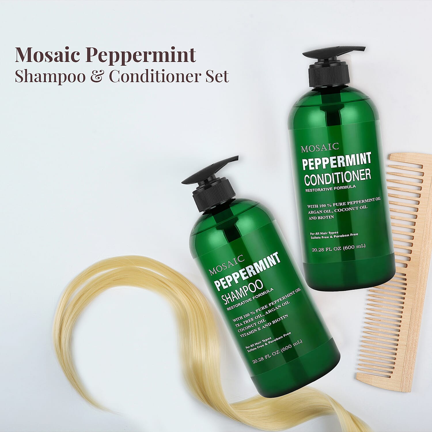 Buy Mosaic Peppermint Shampoo & Conditioner Set (20.28oz Each) at
