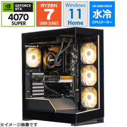 ゲーミングデスクトップパソコン ブラック EK57X3D47S[RTX4070Super