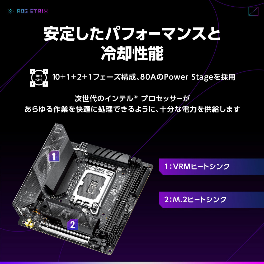 マザーボード(LGA1851) ROG STRIX B860-I GAMING WIFI ［MiniITX］｜の