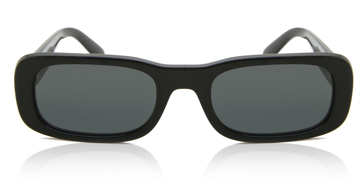 Miu Miu MU08ZS 1AB5S0 Rectangle Black Sunglasses | SmartBuyGlasses US
