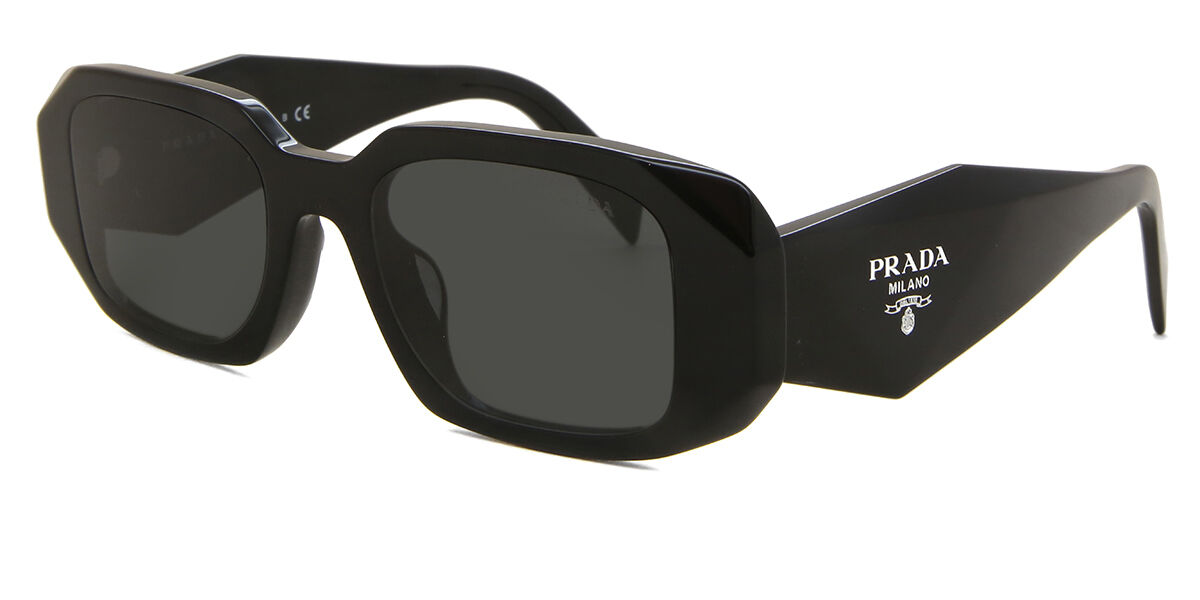 Prada PR 17WSF Symbole Asian Fit 1AB5S0 スクエア ブラック