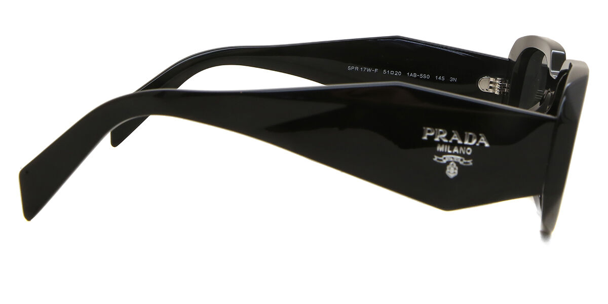 Prada PR 17WSF Symbole Asian Fit 1AB5S0 スクエア ブラック
