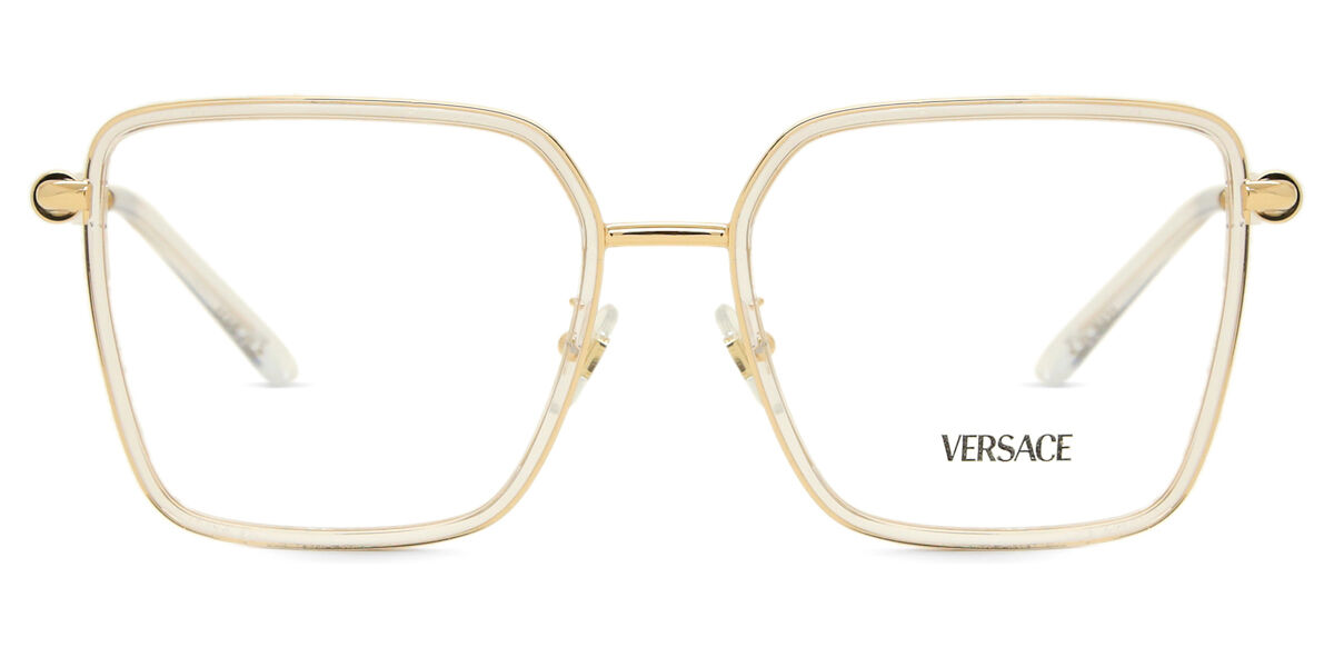 Versace VE1294D Asian Fit 1508 Clear/Gold Eyeglasses