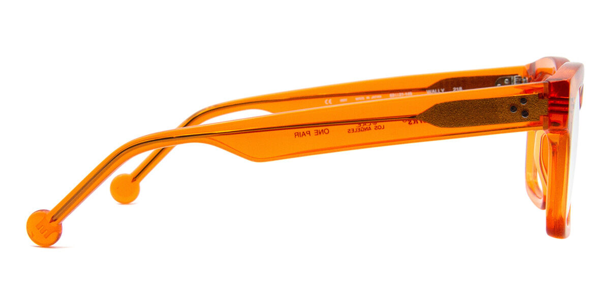 LA Eyeworks Wally 218 Transparent Persimmon Orange Eyeglasses
