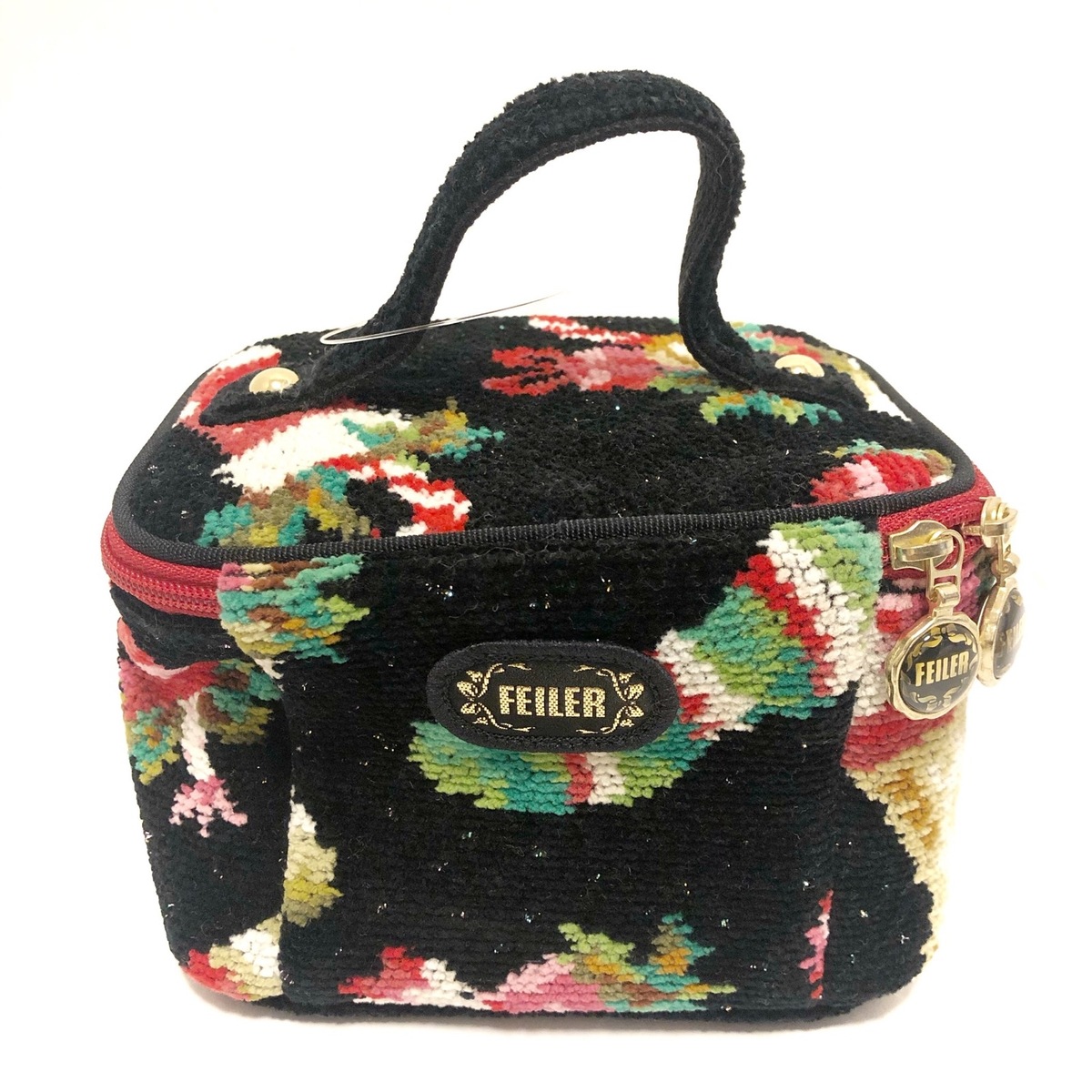 フェイラー/バニティバッグ/黒×レッド×マルチ/パイルの買取実績