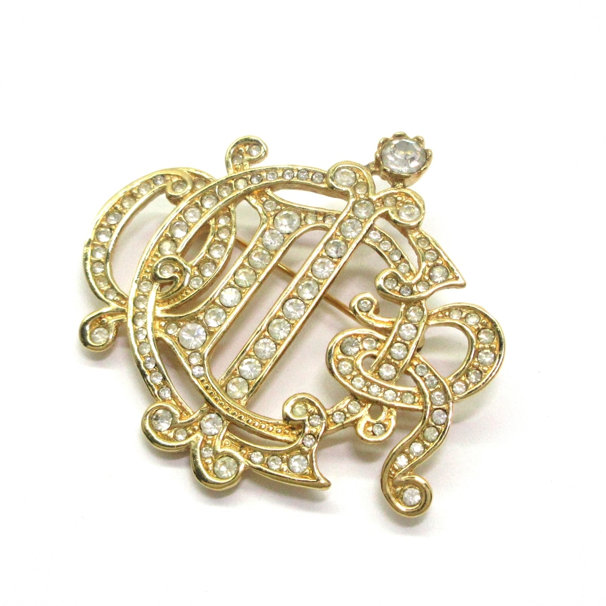 ディオール/クリスチャンディオール/ブローチ/ゴールド×クリアの買取