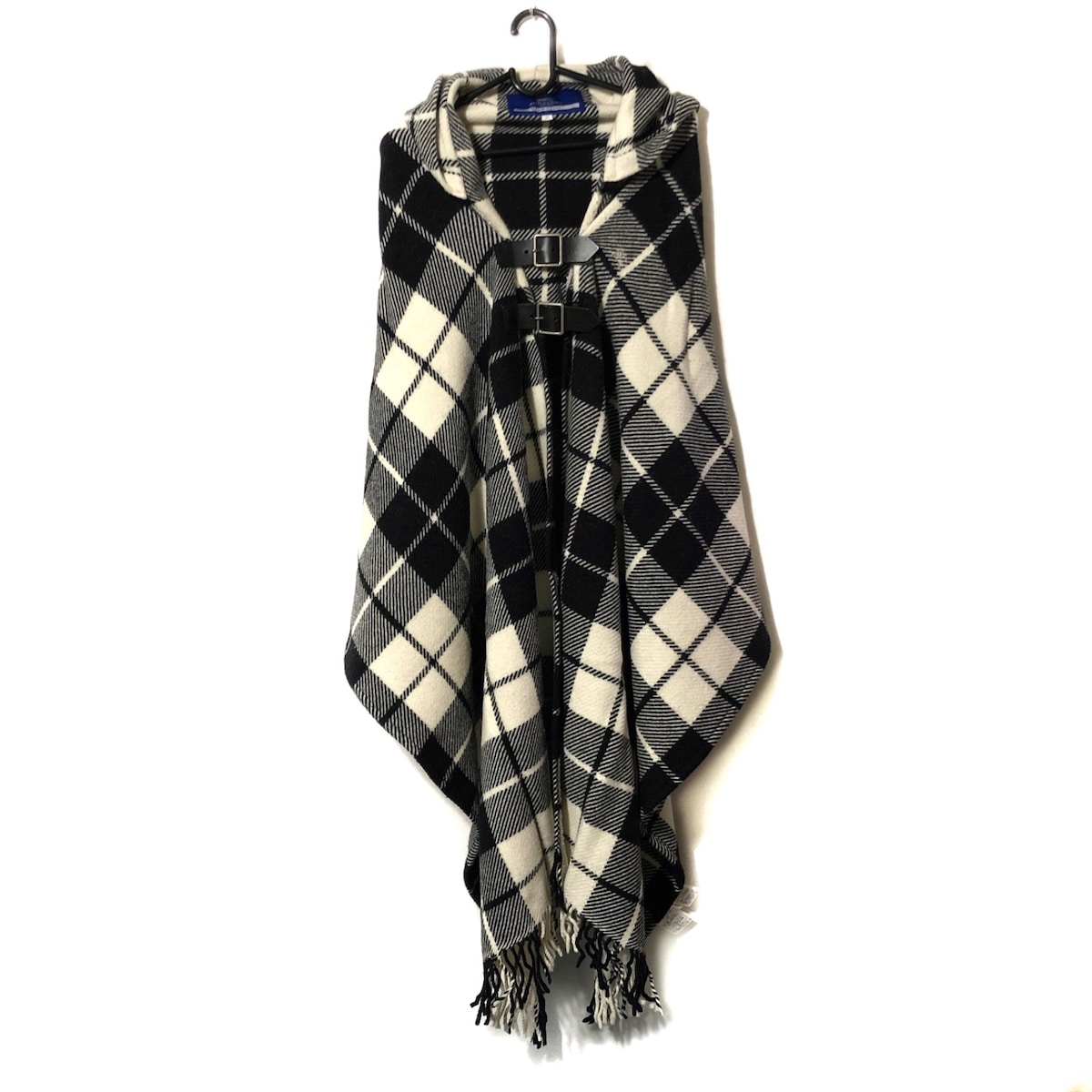 バーバリーブルーレーベル/ポンチョ/白×黒/サイズ：38の買取実績