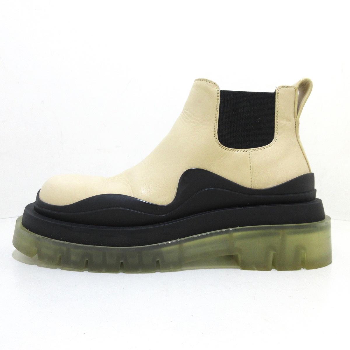 ボッテガヴェネタ/ブーツ/BUTTER(ベージュ)×黒/サイズ：36(日本サイズ
