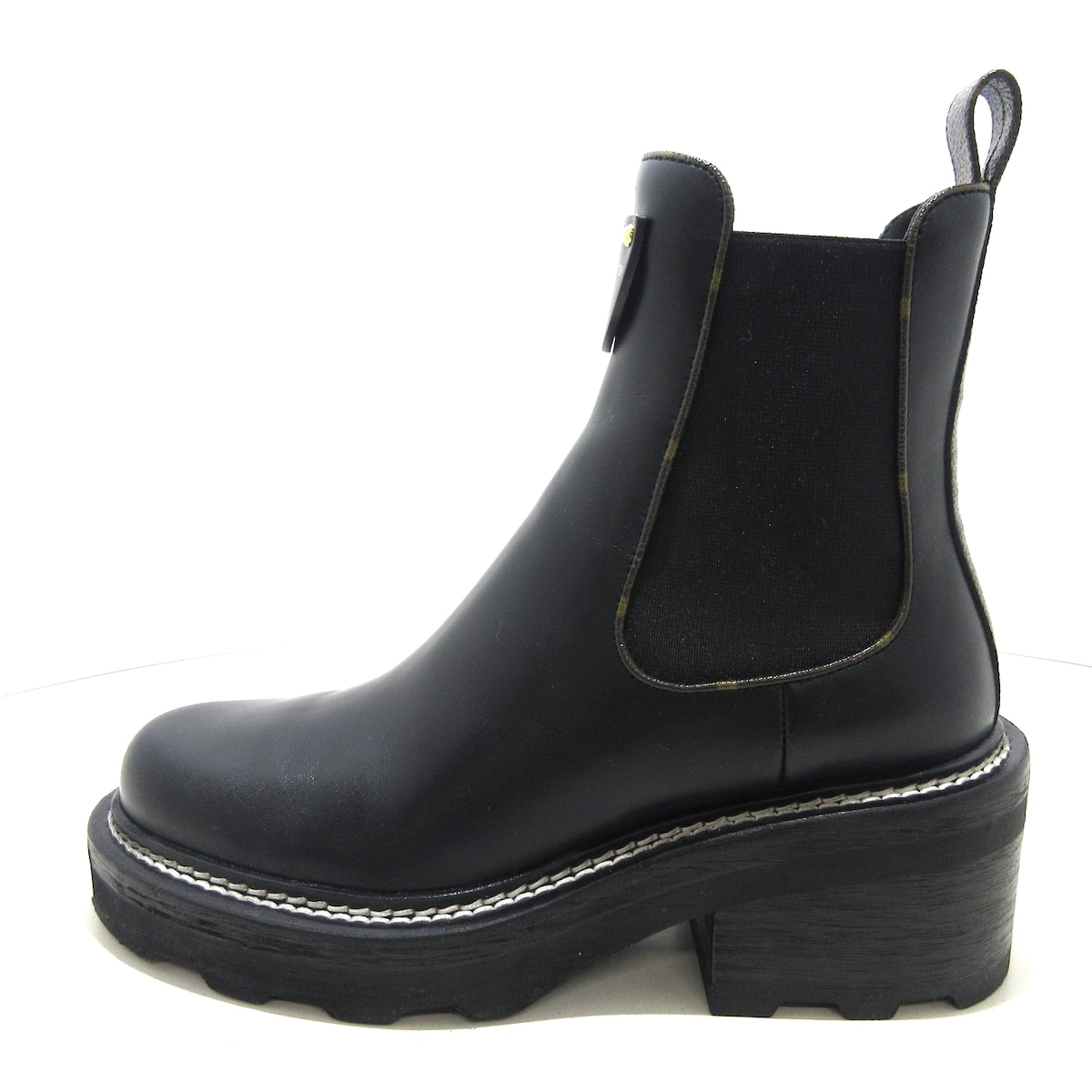 ルイヴィトン/ブーツ/黒×ダークブラウン/サイズ：36(日本サイズ23.0cm