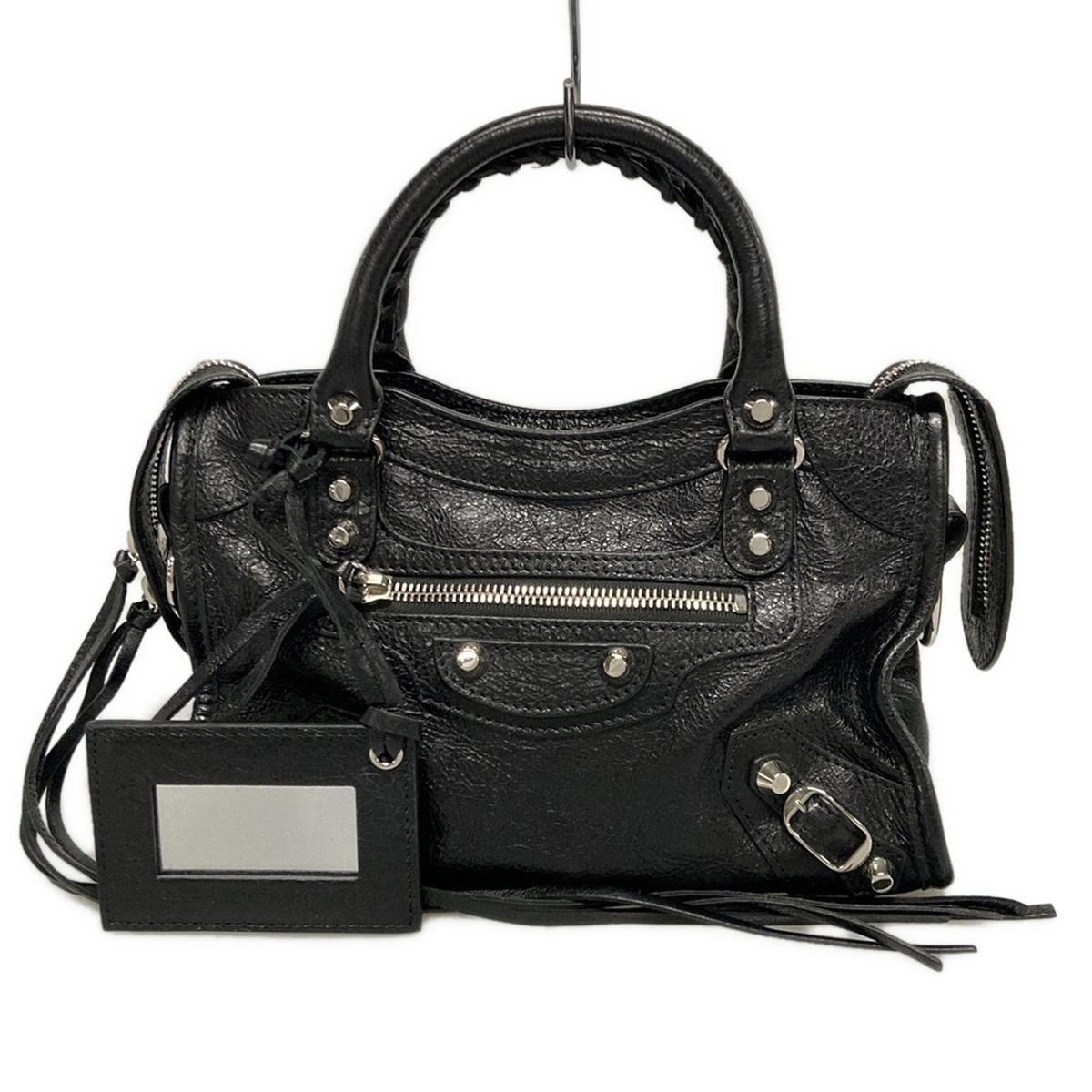 バレンシアガ/ハンドバッグ/クラシックミニシティ/黒/レザー/型番