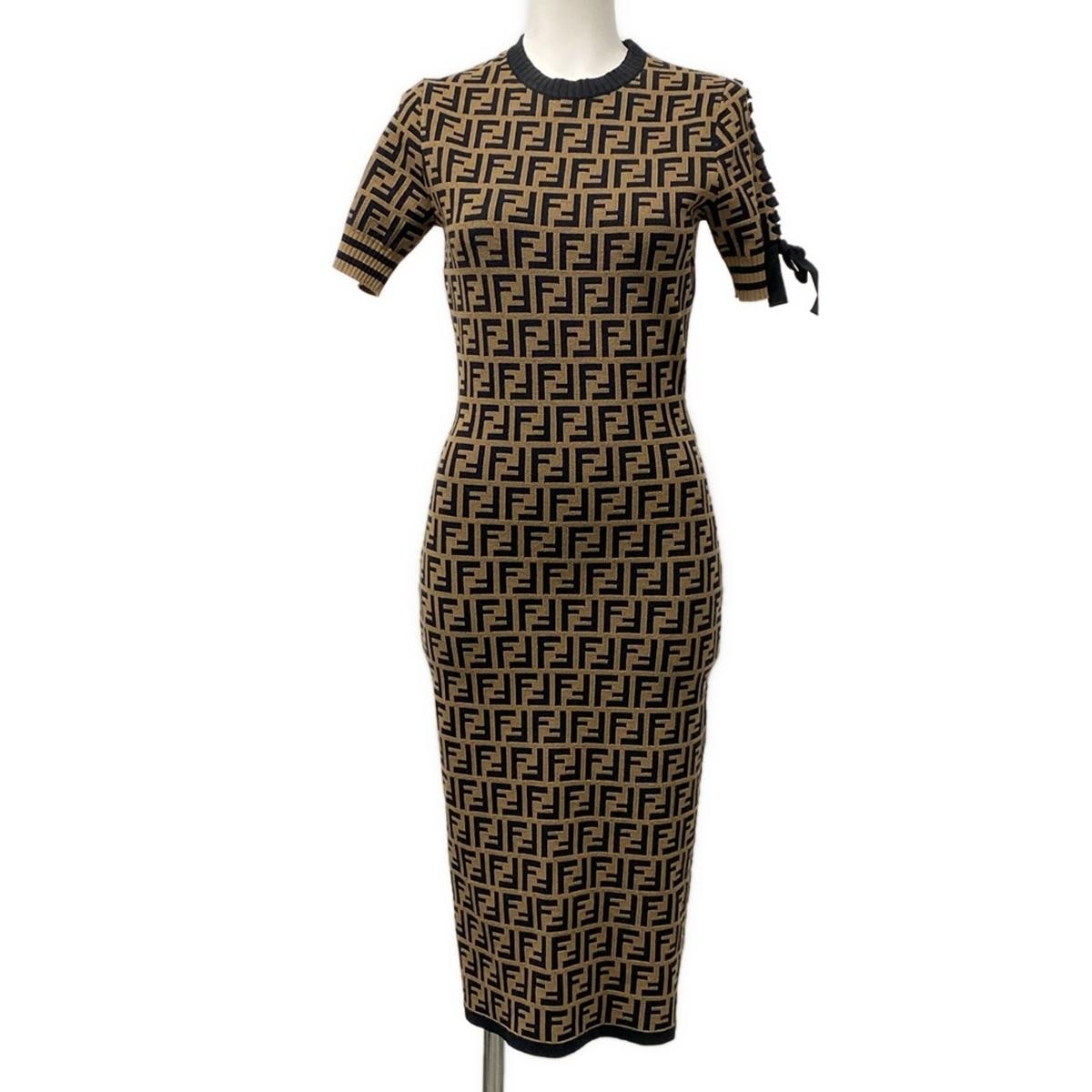 フェンディ/ワンピース/ベージュ×黒/サイズ：36の買取実績【ブランディア】