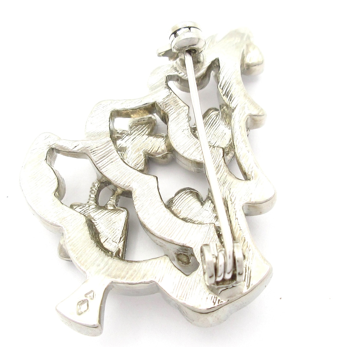 アンテプリマ/ブローチ/シルバー×白/フラワー(花)/ラインストーン の