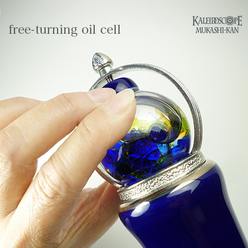 有田焼万華鏡：香蘭社]蘭花ちらし（ガラス球型オイルスコープ）[送料無料]