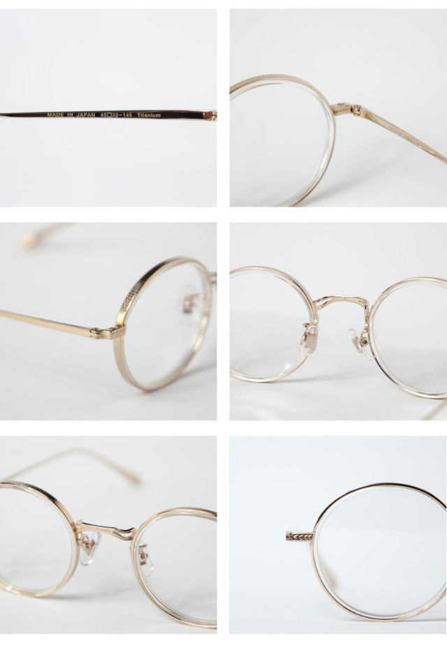 内藤熊八作 コンビネーション ラウンドフレーム N-026 日本製 鯖江