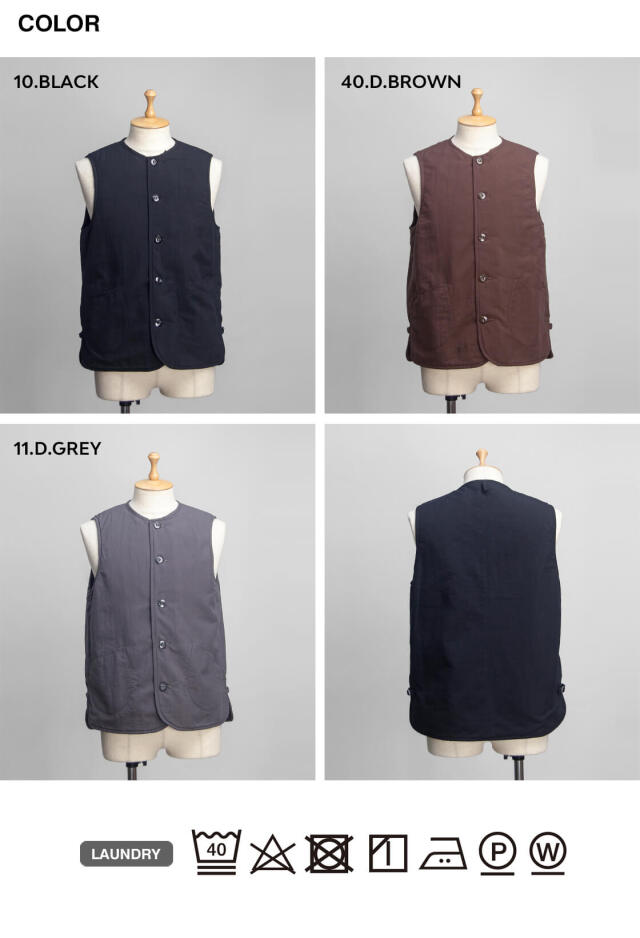 ARAN アラン ナイロンタッサー 薄中綿 ベスト 日本製 メンズ