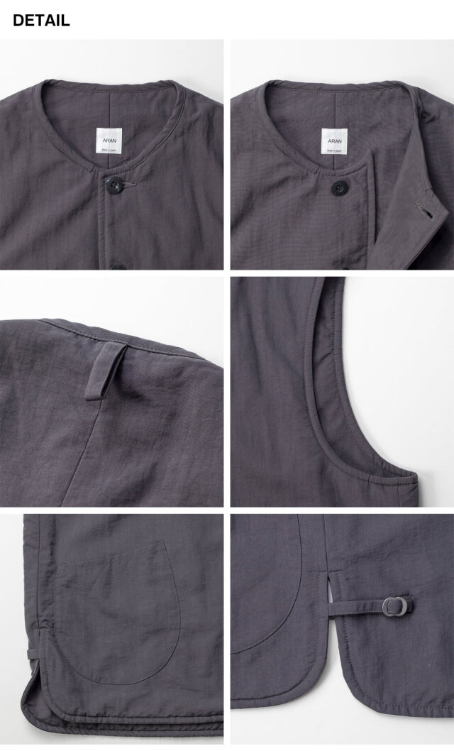 ARAN（アラン） VEST - ZABOU ARAN 中綿VEST チャコールグレー サイズ3