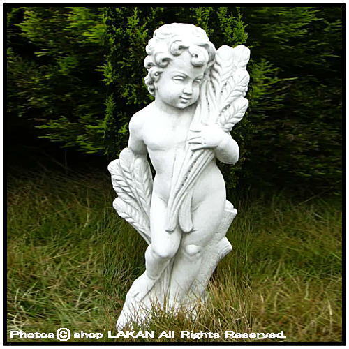 四季の子供像(夏) H70cm イタリア製庭園石像 人物子供像オブジェ PU