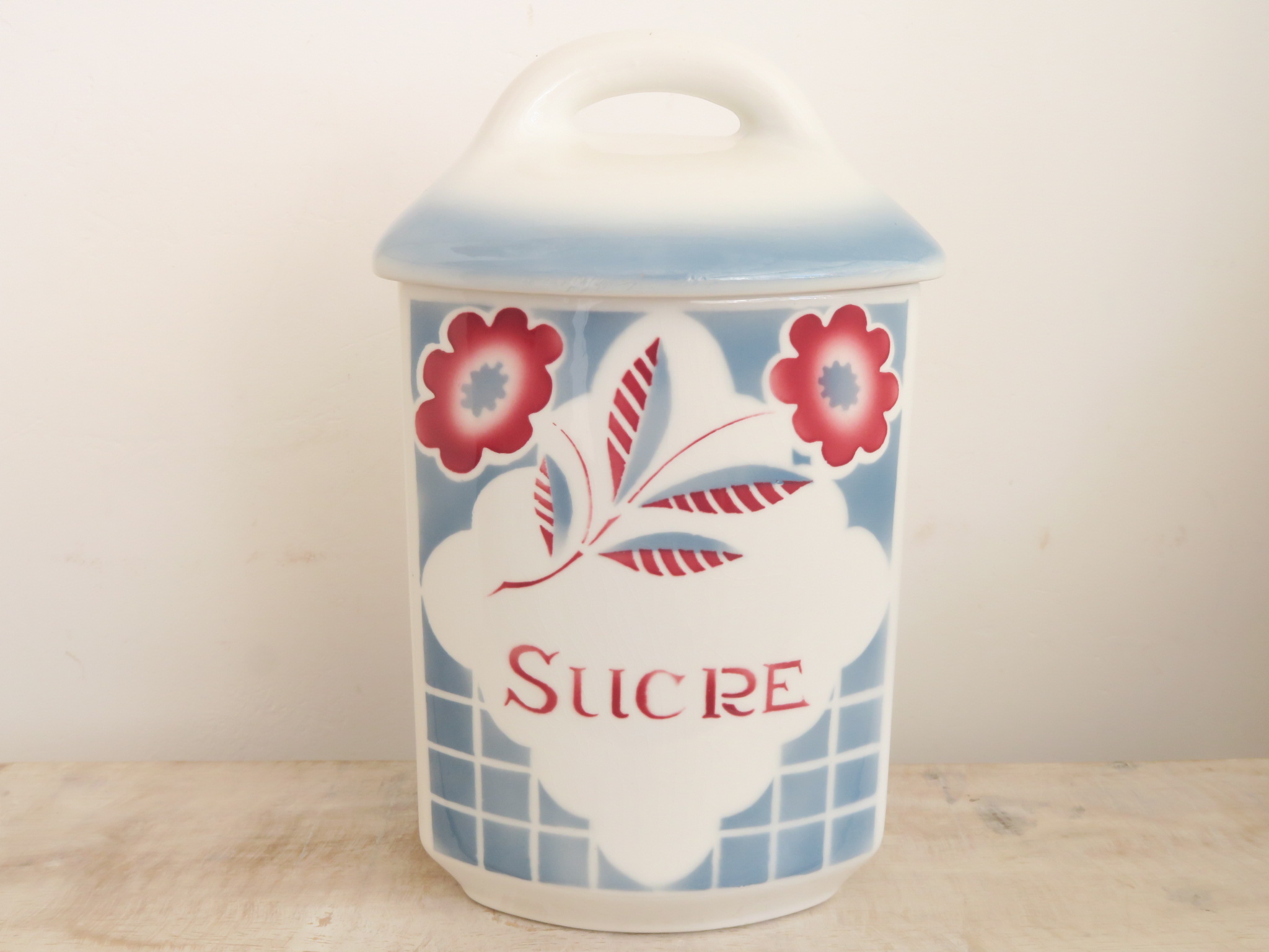 フランス サルグミンヌ製 アンティーク キャニスター 砂糖入れ SUCRE