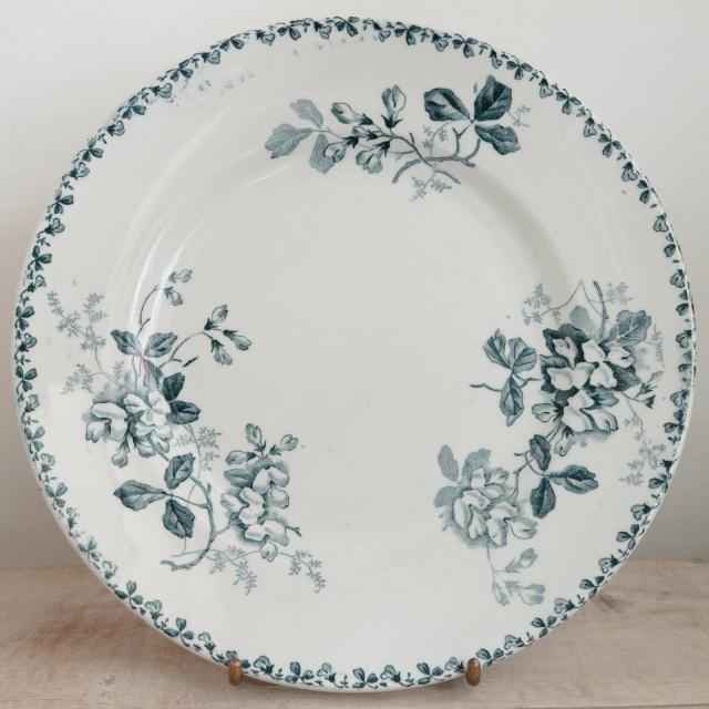 アンティーク プレート 平皿 ACACIA フランス サンタマン製 SAINT