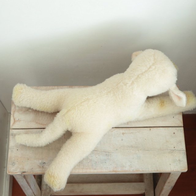 アンティーク シュタイフ お眠りヒツジ Steiff Floppy Lamby 28cm