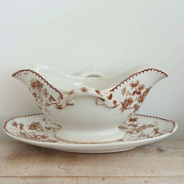 アンティーク ソーシエール MIGNARDISE フランス クレイユモントロー製