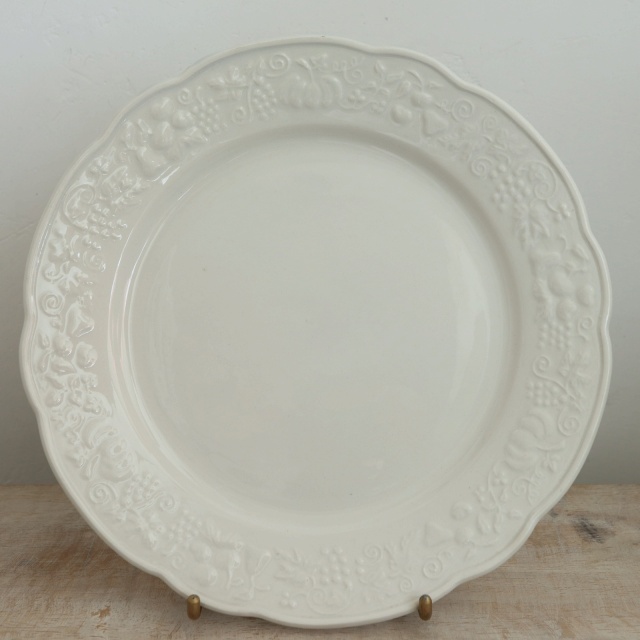 アンティーク プレート フルーツレリーフ デザート皿 フランス