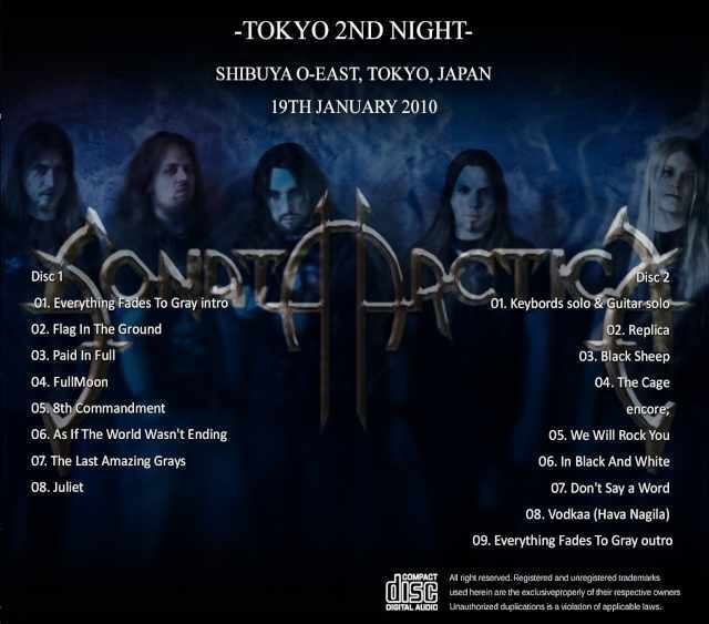 Sonata Arctica ソナタ・アークティカ/Tokyo,Japan 1.19.2010