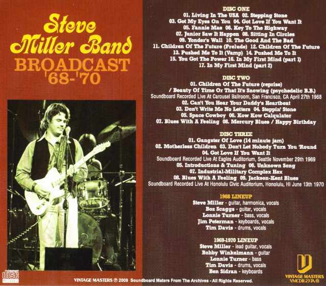 Steve Miller Band スティーヴ・ミラー・バンド/1968-1970