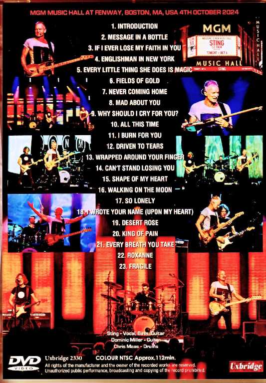 Sting スティング/MA,USA 2024 Complete