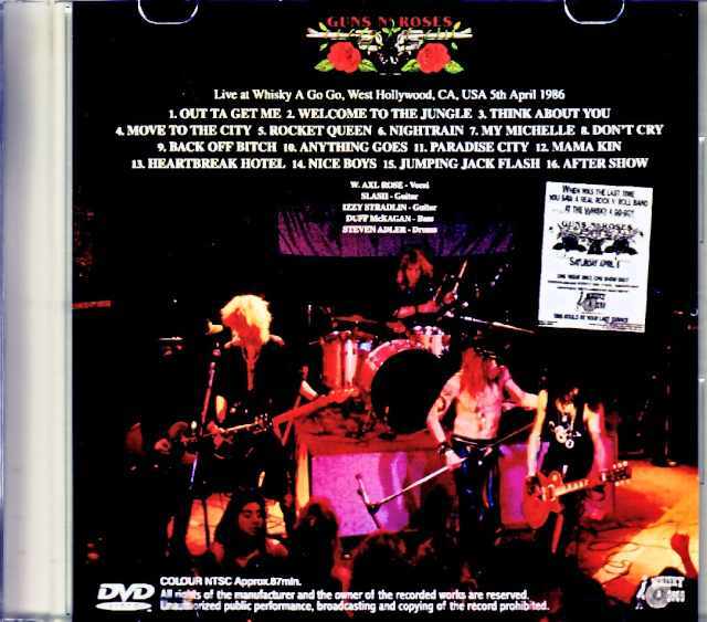 Guns N' Roses ガンズ・アンド・ローゼス/CA,USA 1986 Jewel Version